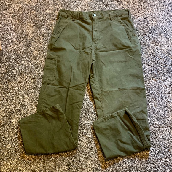 Carhartt Dungaree Fit Double Knee Duck Painter Pants, Men's Size W32 cotton Beige type Vintage Second Hand main image 1
